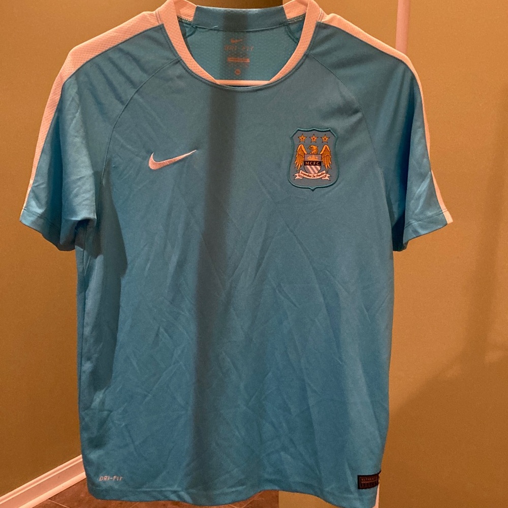 Nike Light Blue Soccer Jersey with Logo